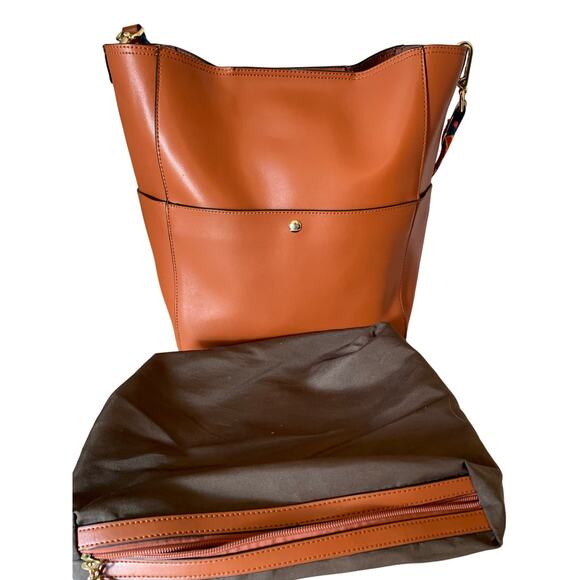 Bostanten leather tote bag brown with organizer - Picture 1 of 10